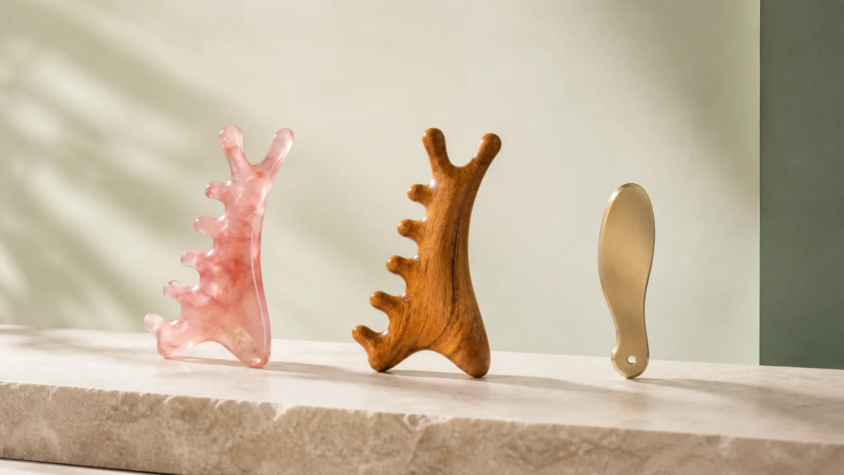 Resin, sandalwood and brass material study